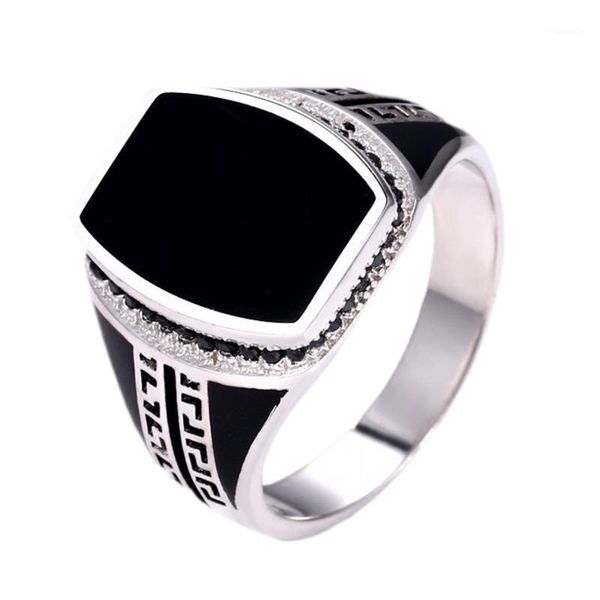 

cluster rings bocai real solid s925 silver jewelry middle eastern fashion man ring fireline pattern crystal glue personality, Golden;silver