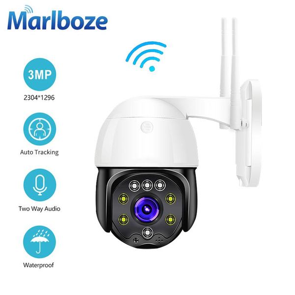 

cameras marlboze 3mp fhd wifi ptz ip camera outdoor security speed dome smart auto tracking cctv