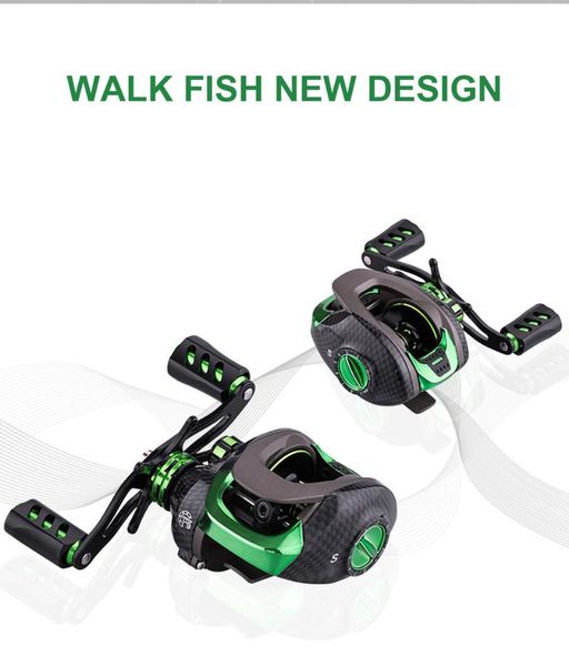 

baitcasting reels reel dual brake system 6kg max drag 6+1 bbs 7.1:1 high speed fishing tackle wheel all-metal long-range