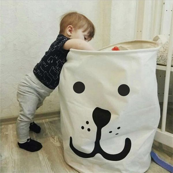 

laundry basket bag cotton washing dirty clothes big organizer toy sundries storage & organization