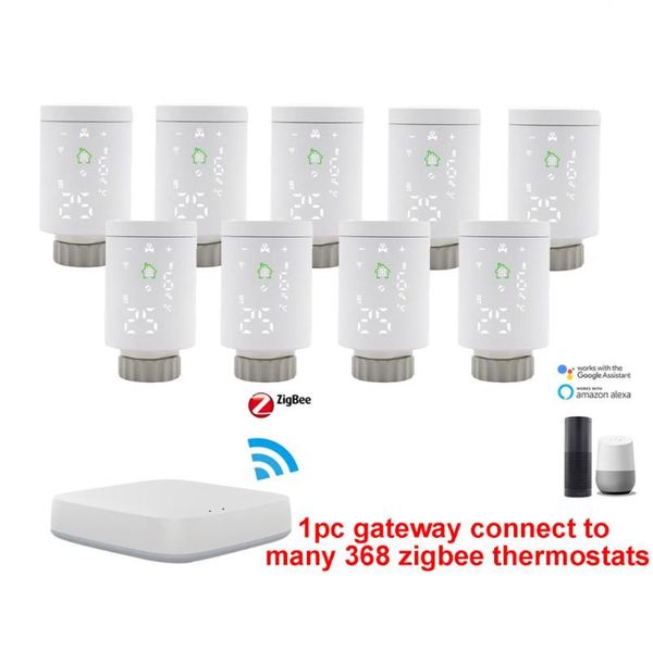 

smart home control led display zigbee trv electronic radiator thermostat