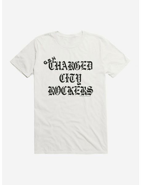 

g.b.h charges city rockers t-shirt, White;black