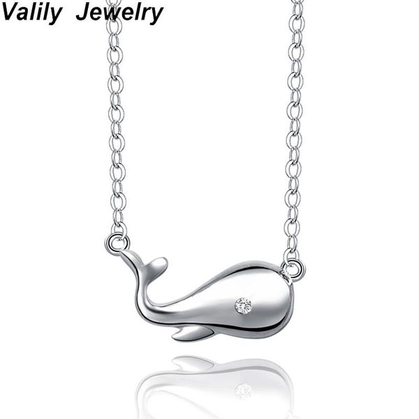 

valily women 925 sterling silver necklace simple cute dolphin chain for necklaces jewelry chains