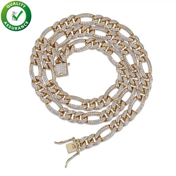 

iced out chains hip hop jewelry designer necklace mens cuban link luxury pandora style charms bling rapper chain hiphop micro paved cz women, Black