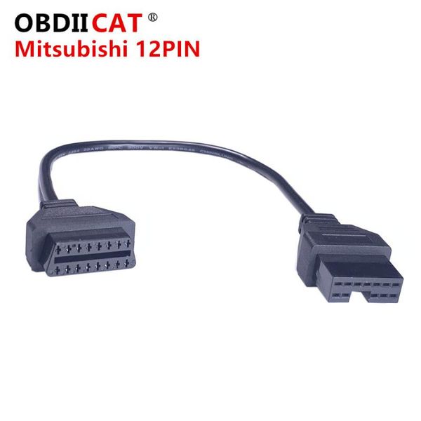 

code readers & scan tools mitsu--bishi 12pin obd2 cable connector to 16 pin for mitsu--bis-hi 12 obd adapter ii diagnostic
