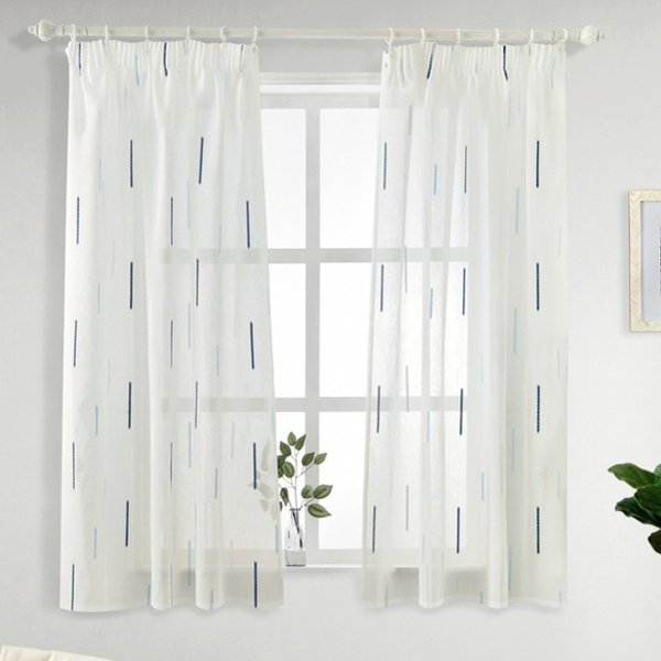 

sheer short curtains for kitchen half window living room modern solid voile curtain bedroom home decoration striped tulle drapes