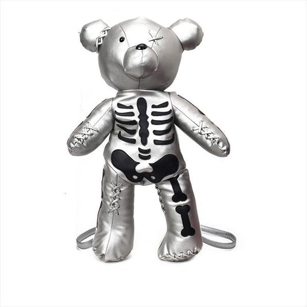 

fashion skeleton bear female backpack punk style school bag designer backpacks for adolescent girls gifts dropping shop