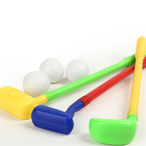 

children kids mini golf game sports toy golf club toys 3 golf clubs + 3 ball toy for baby grasping ability developing