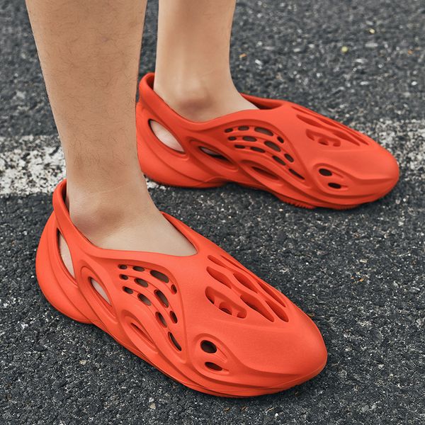 

Summer Casual Shoes Men Sandals Soft Mesh Couple Beach Slippers Male Swimming Foam Runners Comfort Flip-Flops, Black