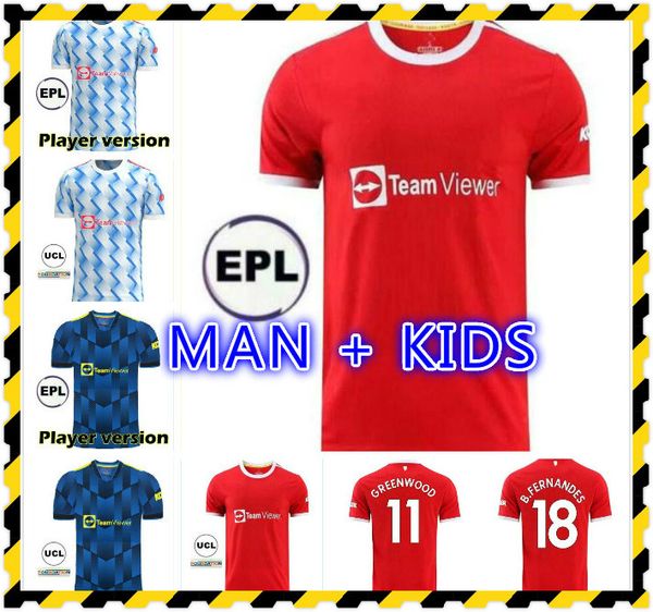 

manchester ronaldo sancho 2021 2022 united soccer jerseys utd sancho fernandes cavani greenwood rashford martial football shirt 21 22 man ki, Black;yellow
