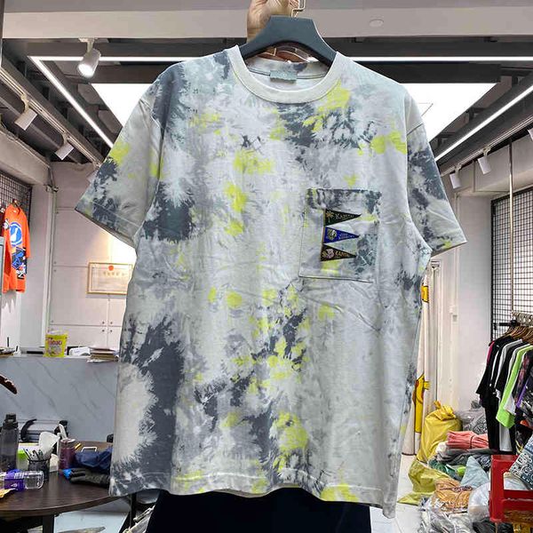 

men's t-shirts tie dye kapital washed from vintage t-shirt women's shirt summer style tees clothes, White;black