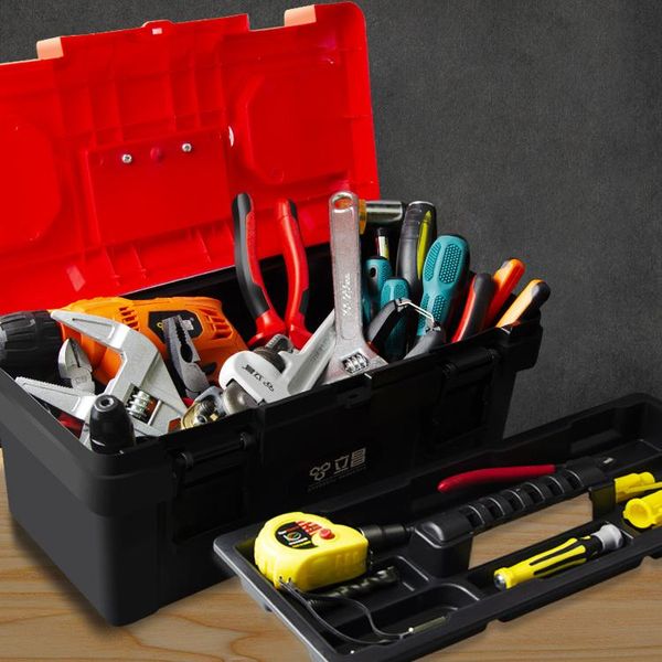 

tool organizers plastic repair box suitcase professional garage waterproof equipment organizer caja herramientas home storage de50