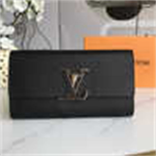 

designer luxury m62148 women's bag short leather long wallets chain wallet pouches key card holders cases purse brand, Black;red