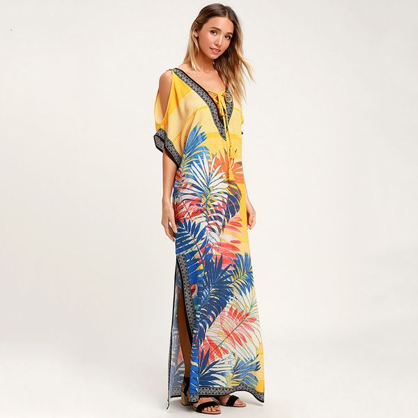 

women's swimwear open shoulder beach long backless oversized robe bohemian holiday v neck vintage summer pareo maxi vestidos jq07, White;black