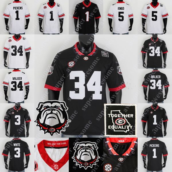 

georgia bulldogs football jersey kearis jackson travon walker james cook iii brock bowers jaylen johnson adonai mitchell kenny mcintosh davi, Black;red