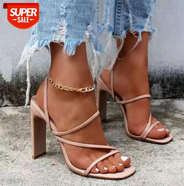 

rough heels european and american casual large size rome high-heeled sandals women #sg7t, Black