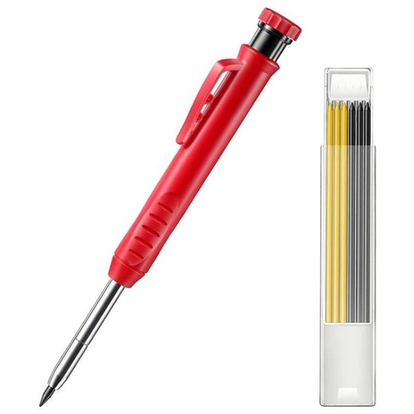 

professional hand tool sets woodworking activity pen solid carpenter pencil set with 6 refill leads built-in sharpener mechanical marker mar