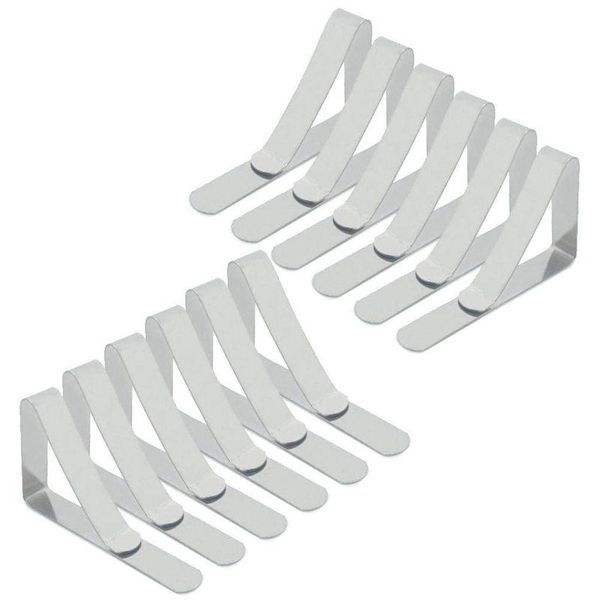 

table cloth tablecloth clips,12 pack stainless steel holder cover clamps for home/marquees/wedding/party/picnic/indoor/out