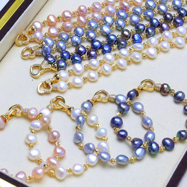 

charm bracelets 4 different colors kiwa pearl bracelet genuine freshwater jewelry with 14kgold-filled heart clasp customized, Golden;silver