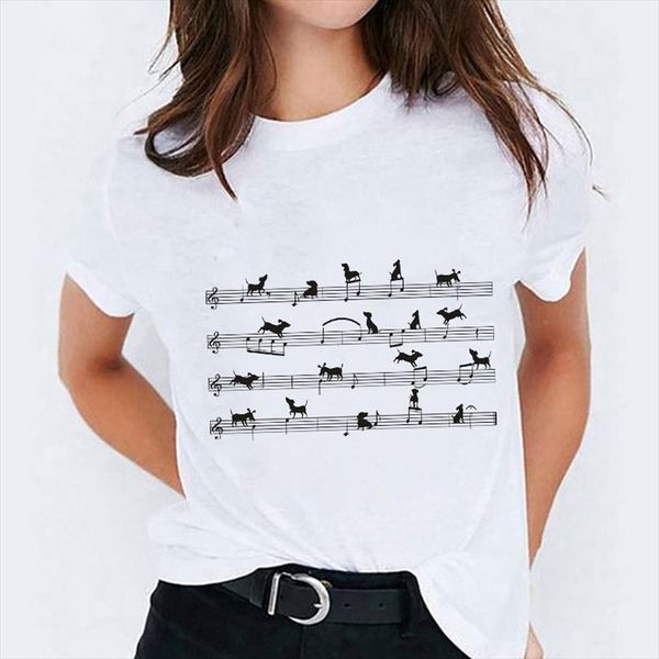

graphic and women dog pet men style cute printing 90s print lady shirts womens ladies tee, White;black