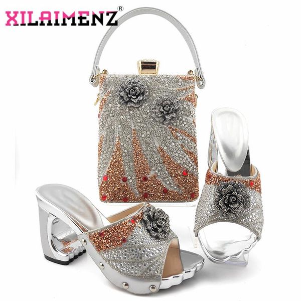 

dress shoes international fashion lady shoe and bag set 2021 selling material with pu italian women bags to match for party, Black