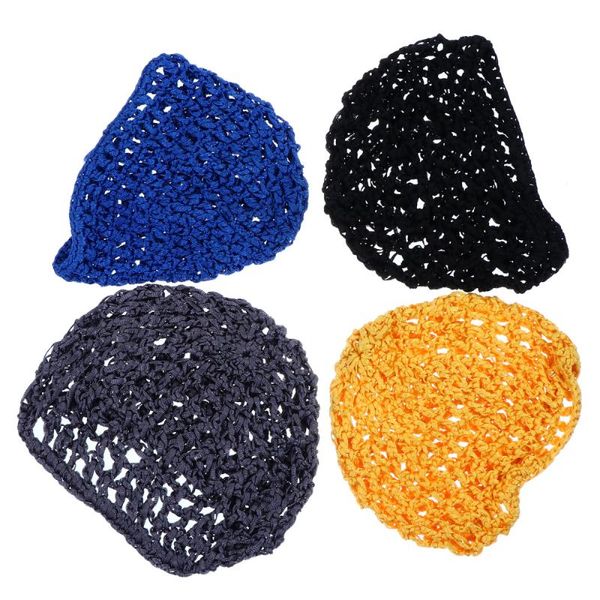 

hair clips 4pcs crocheted snood hairnet multi-purpose sleeping net
