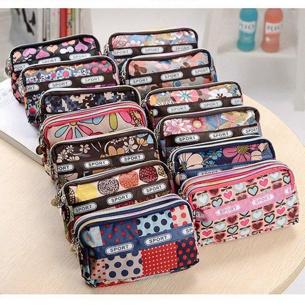 

wallets 2021 women wallet female purses big capacity zipper purse ladies long wristlet clutch coin card holders, Red;black