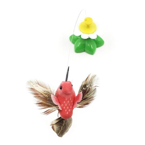 

cat toys pet feather teaser with firm base kitten realistic bird exerciser catcher supplies