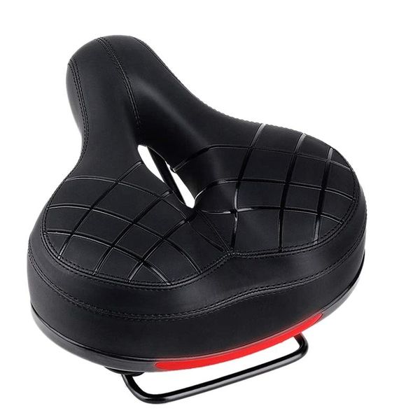 

comfortable bike saddle wide bicycle seat hollow rainproof pad for men women mountain road bikes city saddles