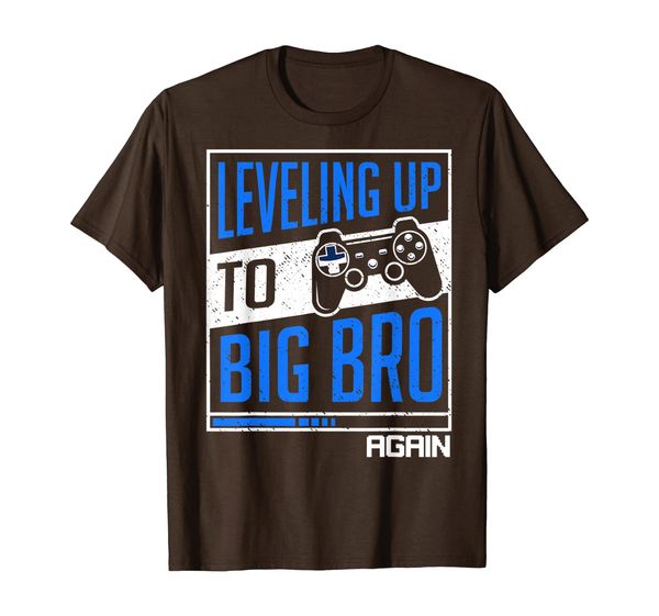 

big brother again shirt leveling up to big bro-gaming gift t-shirt, White;black
