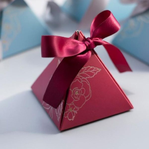 

gift wrap creative triangular gifts boxes pyramid candy box wedding favors bags for guests decoration baby shower