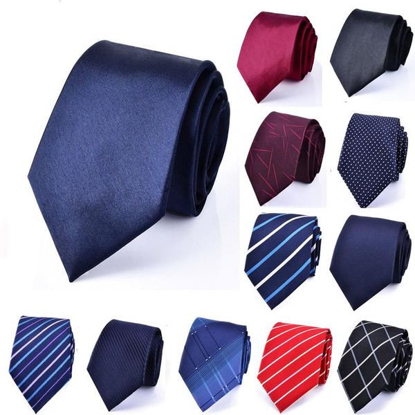 

bow ties necktie for men classic fashion plaid stripe skinny men's 8cm formal business luxury wedding party neckties, Black;gray
