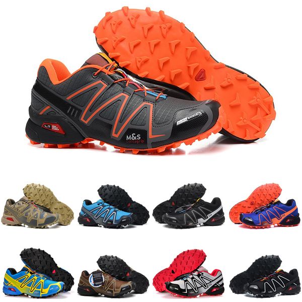 

original speed cross 3 outdoor mens running shoes speedcross runner jogging iii black green pink grey #68 men trainers sports sneakers chaus