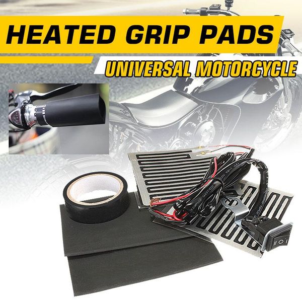

handlebars 12v motorcycle scooter electric heating hand grips pads e-bike atv handlebar heated cover universal