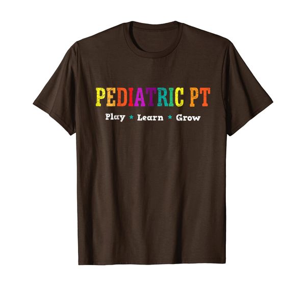 

pediatric rainbow pt t-shirt physical therapy tee, White;black