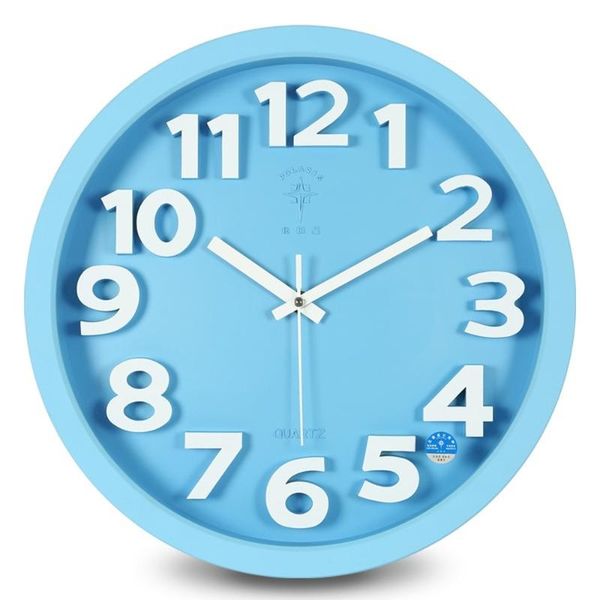 

wall clocks modern mute hanging clock living room bedroom watch children's quartz creative stereo cartoon pocket