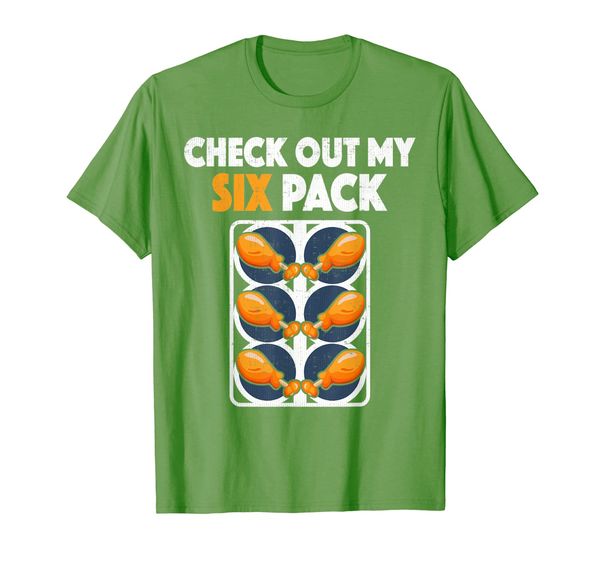 

check out my six pack funny fried chicken t shirt, White;black