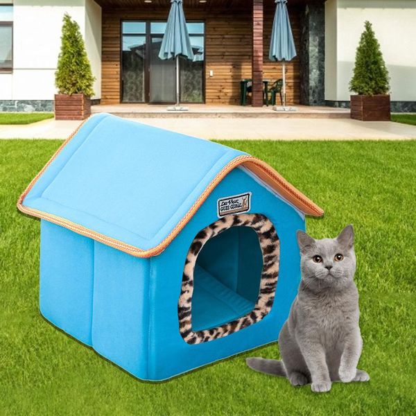 

cat beds & furniture pet house shelter winter and removable heat washable