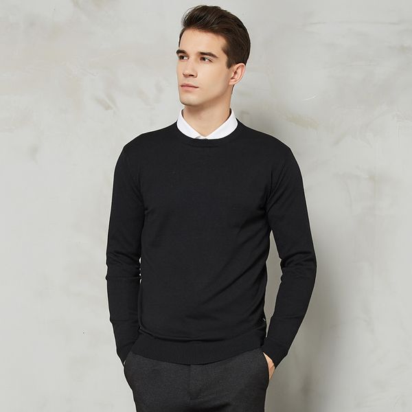 

sweaters 10 colors men's casual knit autumn winter slim fit pullover wool cashmere sweater men brand clothes, White;black