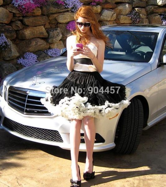 

pettiskirt tutu teen gils ballet womens skirt dance party fluffy tulle tutus lady female mini pettiskir, Black