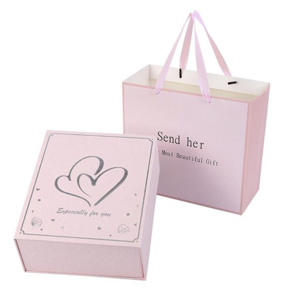 

set of gift paper box boxes present sending cardboard for party wrap