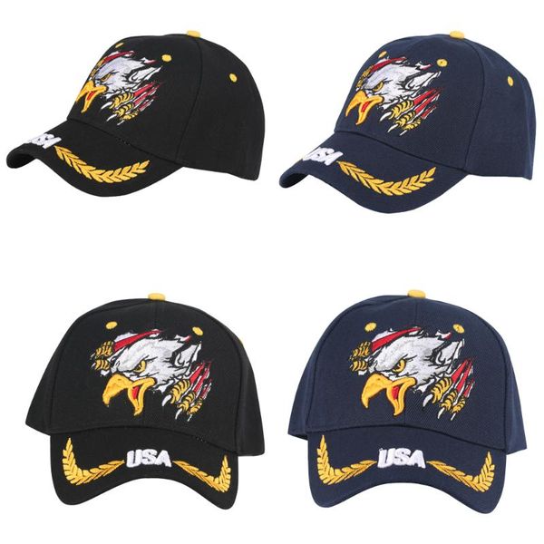 

visors embroidery double eagle usa flags baseball cap men women dad curved hatsÂ snapback streetwear european fashion casual suncaps, Blue;gray