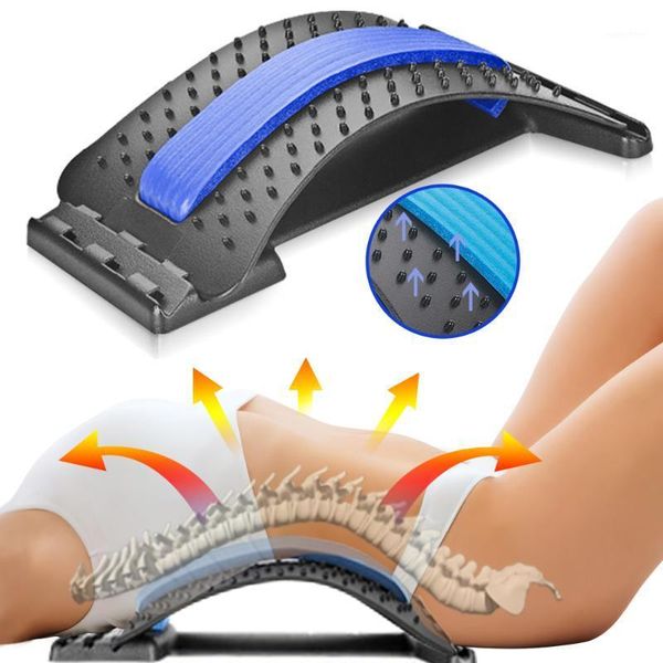 

back massage waist muscle stretcher equipment posture corrector stretch relax fitness lumbar support relief of spinal pain1