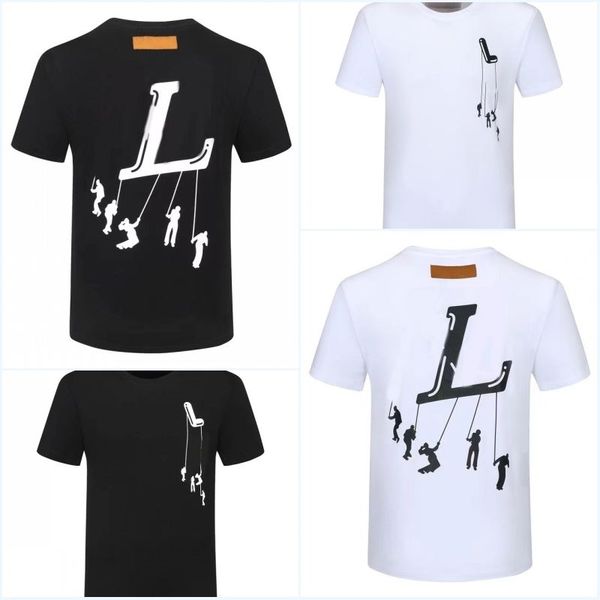 

Mens Designer T Shirts Men T-shirt Women Clothing Summer Casual Crew Neck Modal Short Sleeve High Quality Fashion Shirt for Male Size S-3XL, White;black