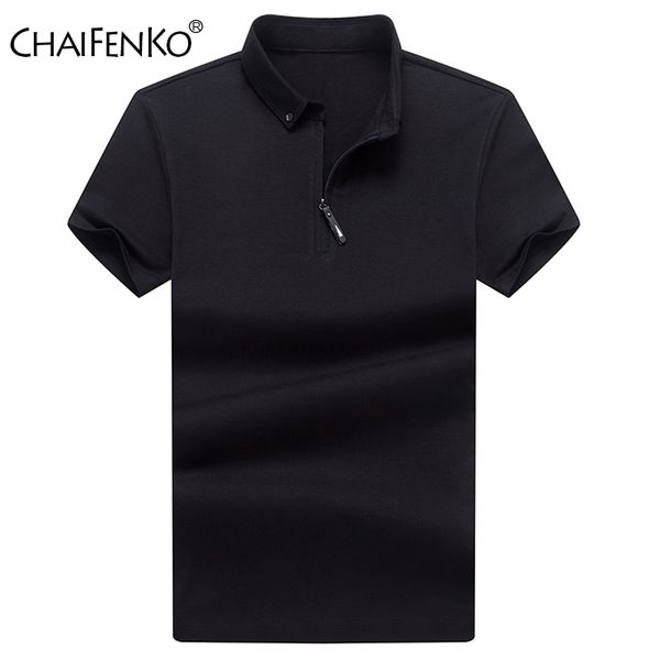 

summer new short sleeve polo shirt men turn-over collar fashion casual slim polo breathable solid color business men polo shirt, White;black