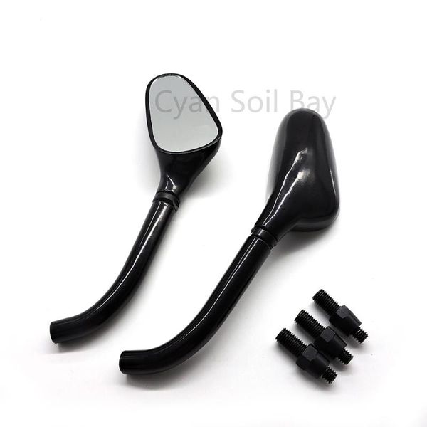 

motorcycle mirrors universal aluminum rod and plastic head shell rearview rear view side mirror atv off-road