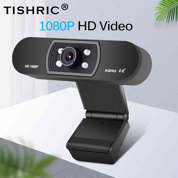 ASHU H800 cam 1080p Full HD Video USB Micphone Computer Web Cam con Zoom PC Mini videocamera per visione notturna