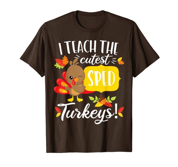 

thanksgiving teacher shirt special ed cutest sped turkeys t-shirt, White;black