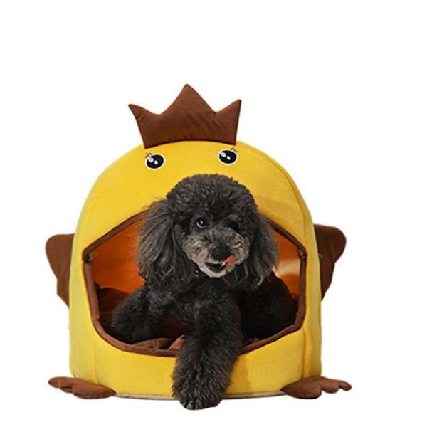 

chicken shape foldable pet dog house with mat winter puppy sofa bed cushion kennel nest villa cat for small medium dogs kennels & pens