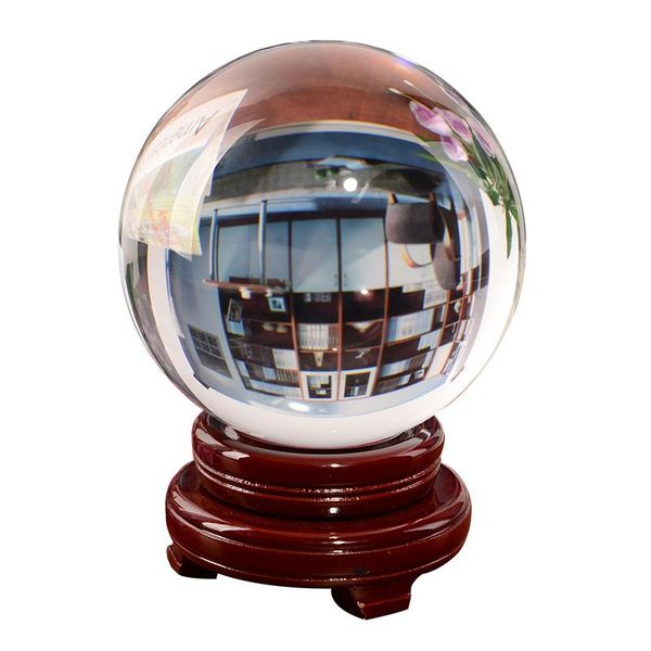

novelty items inch 18/20 cm k9 clear crystal ball transparent glass balls feng shui globe ornaments home/living room decoration accessories